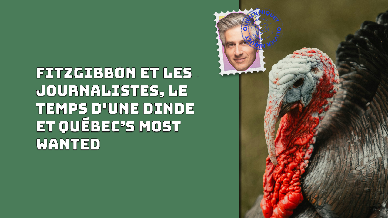 Fitzgibbon et les journalistes, le temps d'une dinde et Québec’s most wanted Post feature image