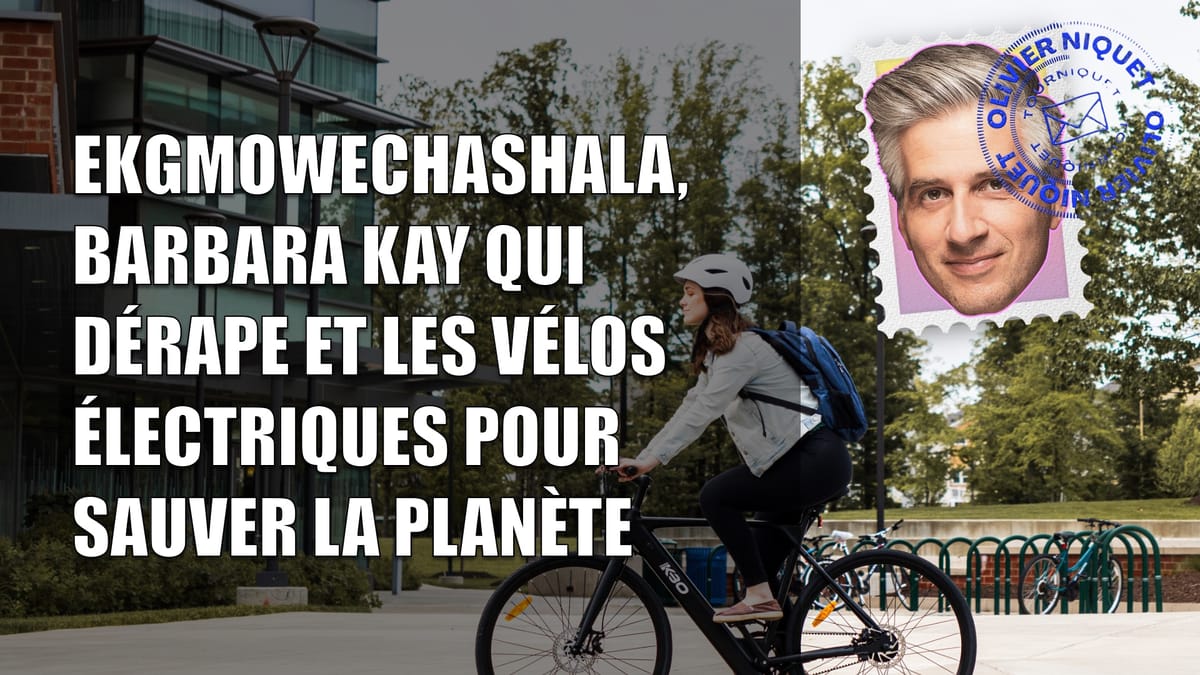 Ekgmowechashala, Barbara Kay qui dérape et les vélos électriques pour sauver la planète Post feature image