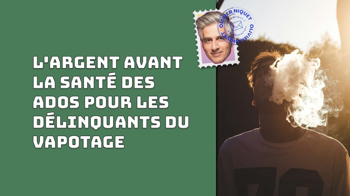 L'argent avant la santé des ados pour les délinquants du vapotage Post feature image