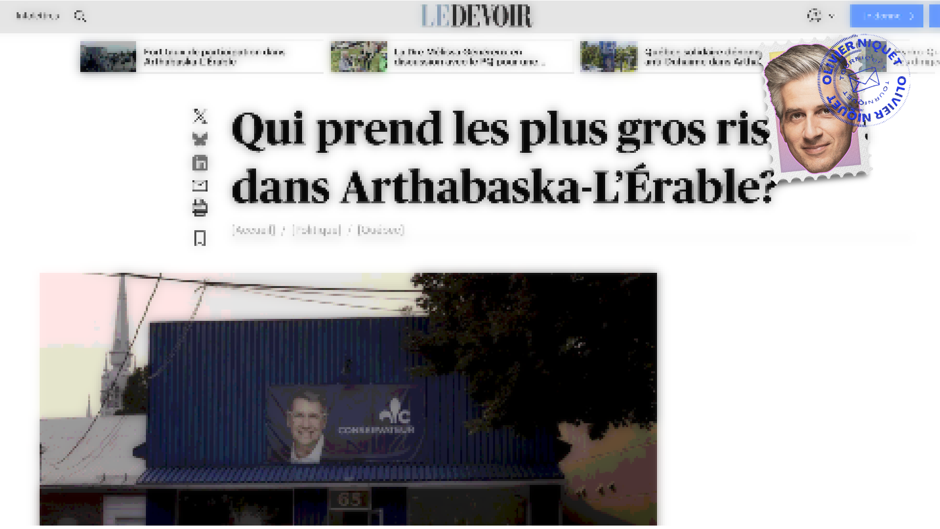 Qui a le plus à perdre dans Arthabaska? Post feature image