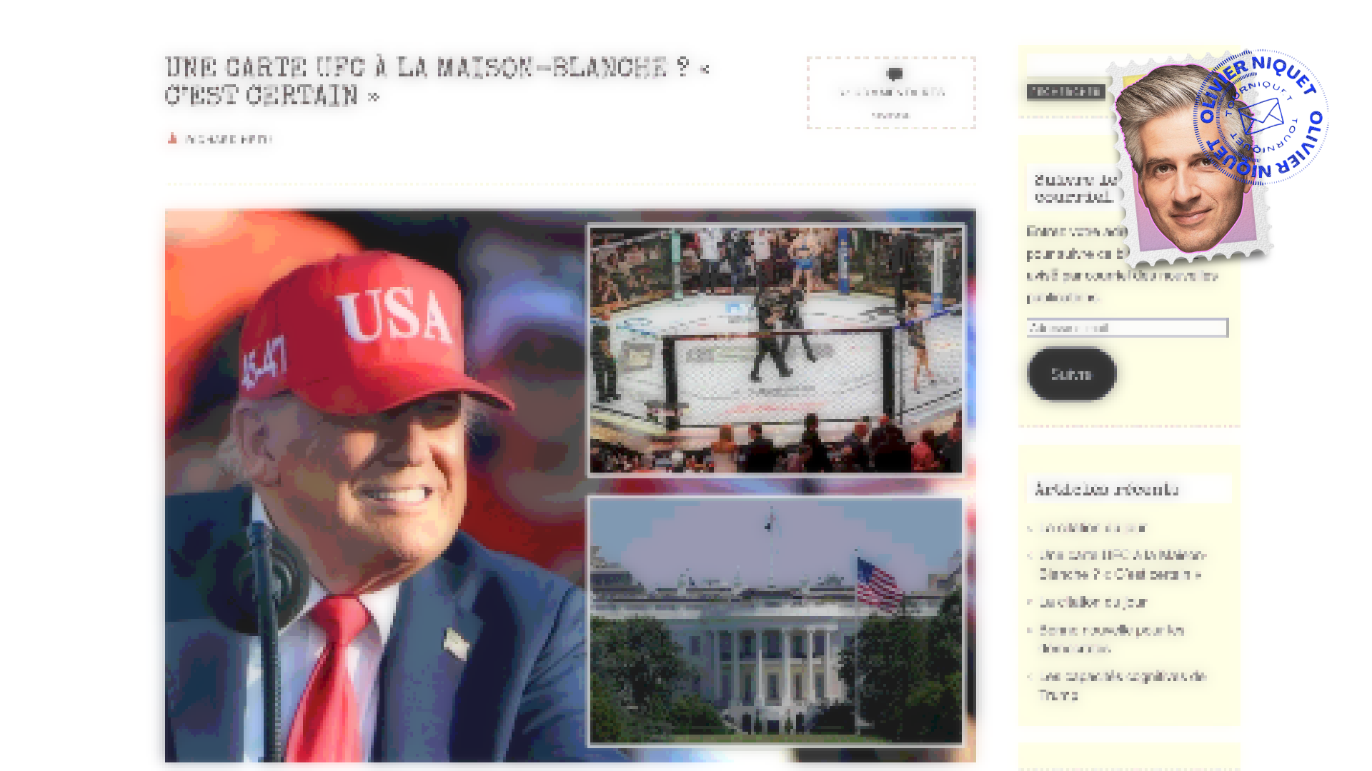 Des combats UFC dans la cour de la Maison-Blanche? Post feature image