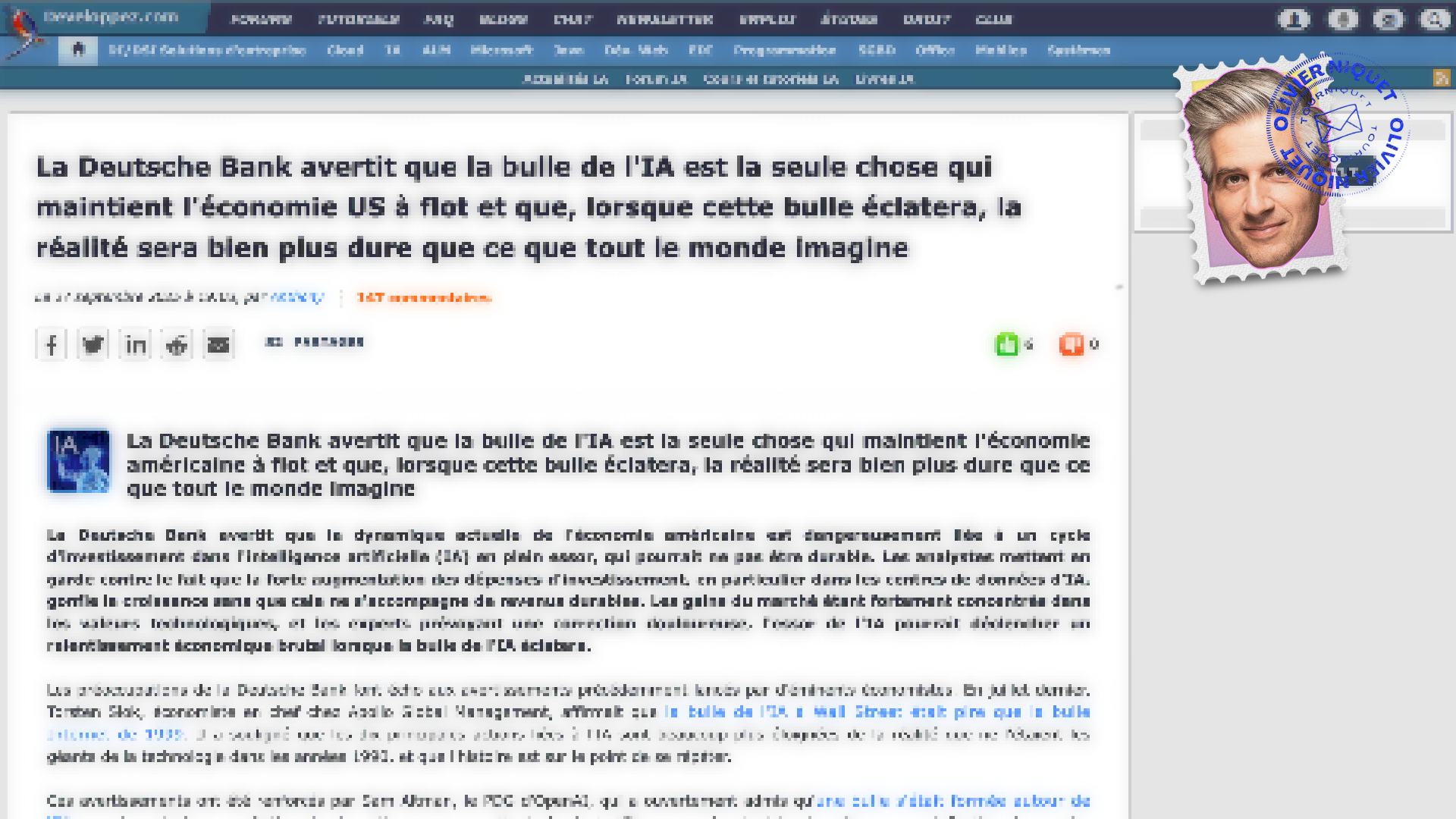 La bulle IA sur le point d’éclater? Post feature image