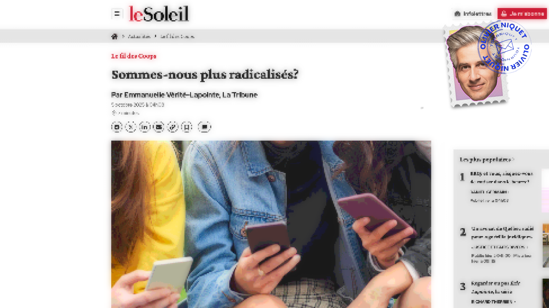 Y a-t-il une tendance à la radicalisation? Post feature image
