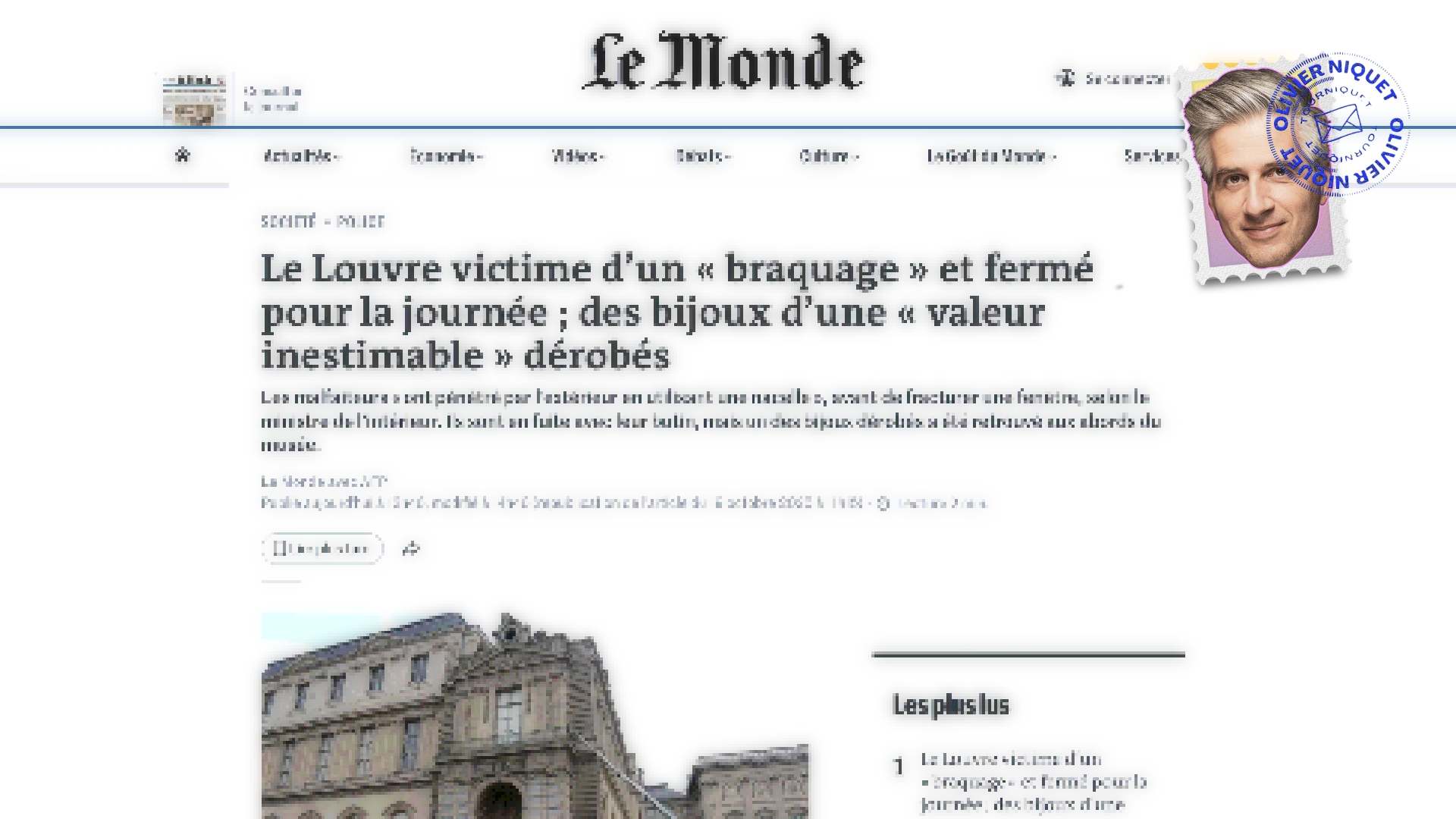 Braquage au Louvre Post feature image