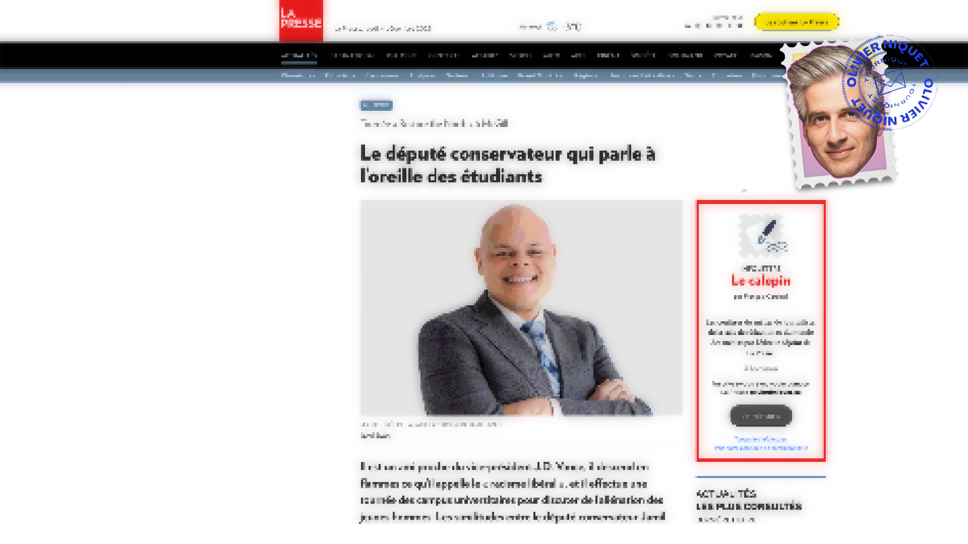 Restore the North: un député conservateur contre « l’euthanasie » et le « racisme libéral » Post feature image