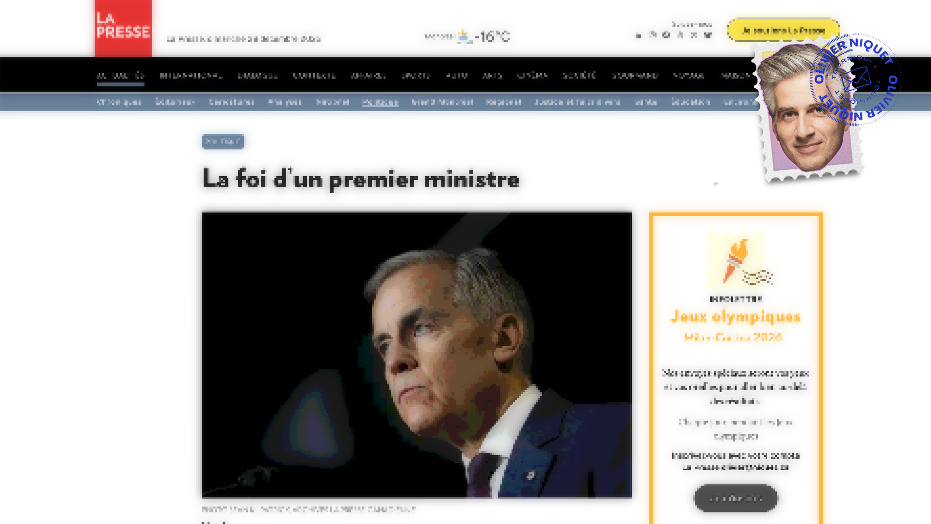 Mark Carney et la messe Post feature image