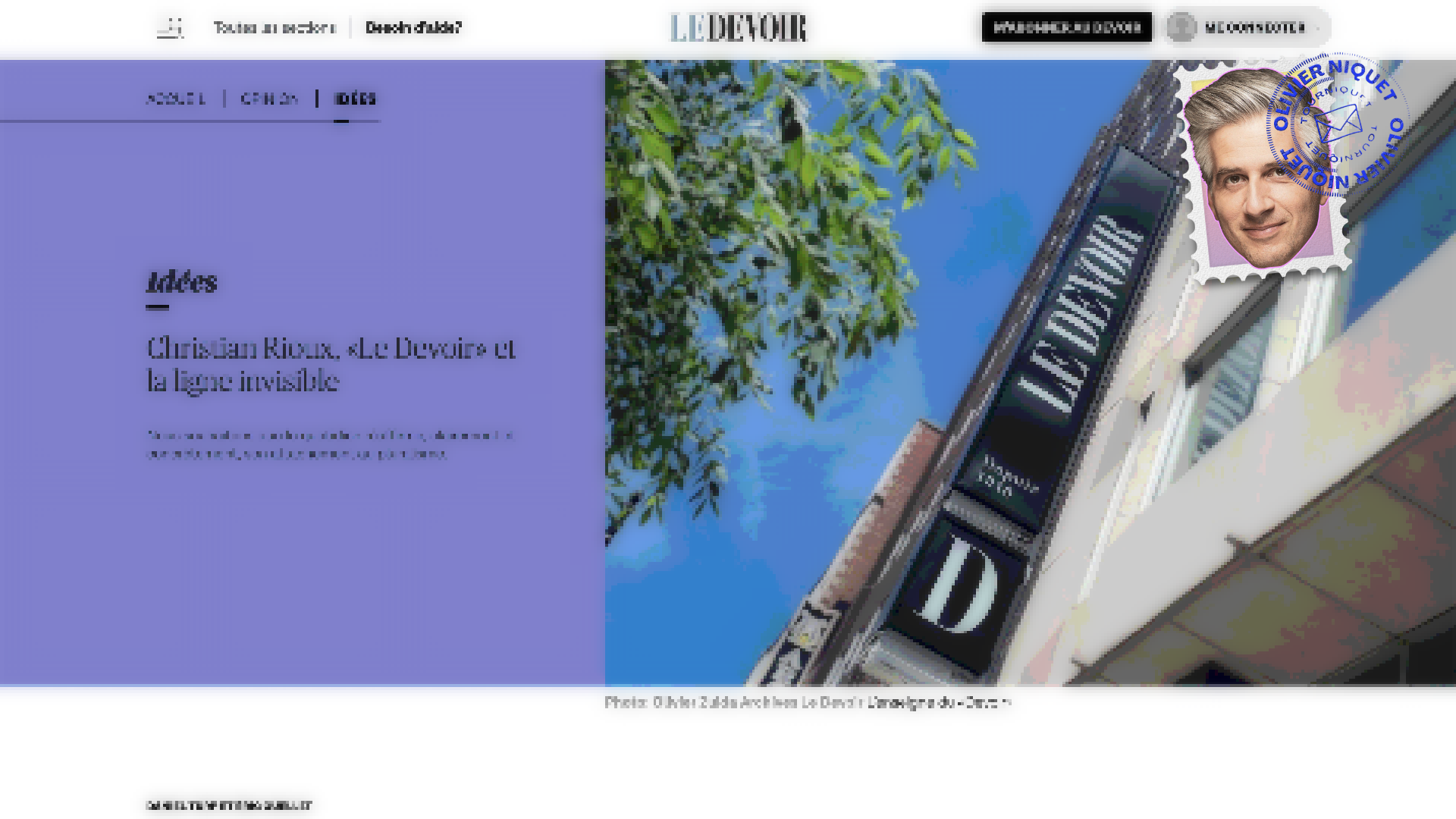 Les explications du Devoir après le divorce avec Christian Rioux Post feature image