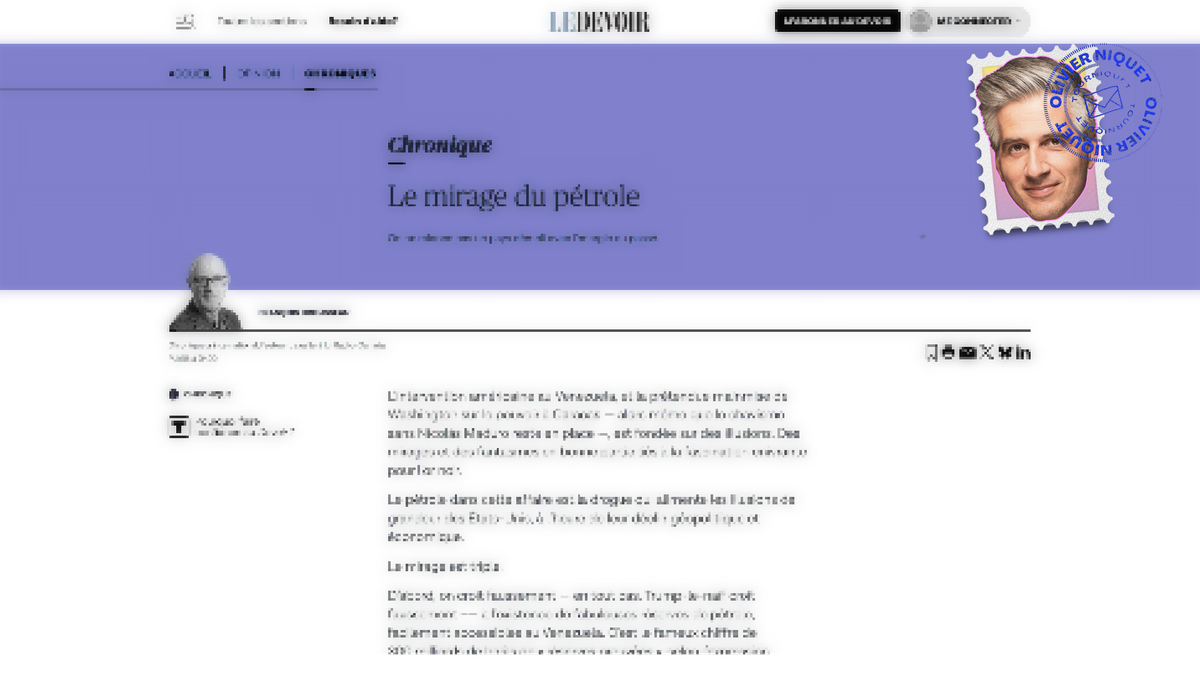 Le mirage pétrolier du Vénézuéla Post feature image