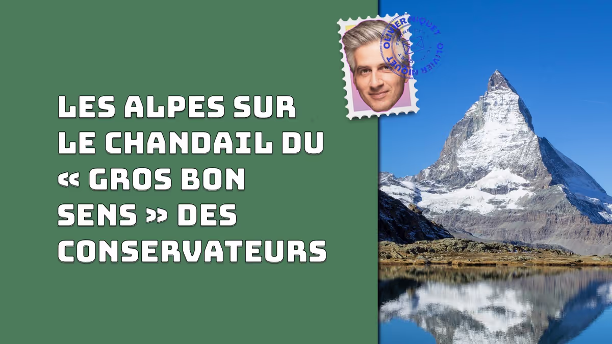 Les Alpes sur le chandail du « gros bon sens » des Conservateurs Image principale
