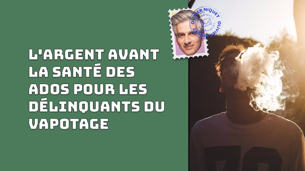 L'argent avant la santé des ados pour les délinquants du vapotage Image principale