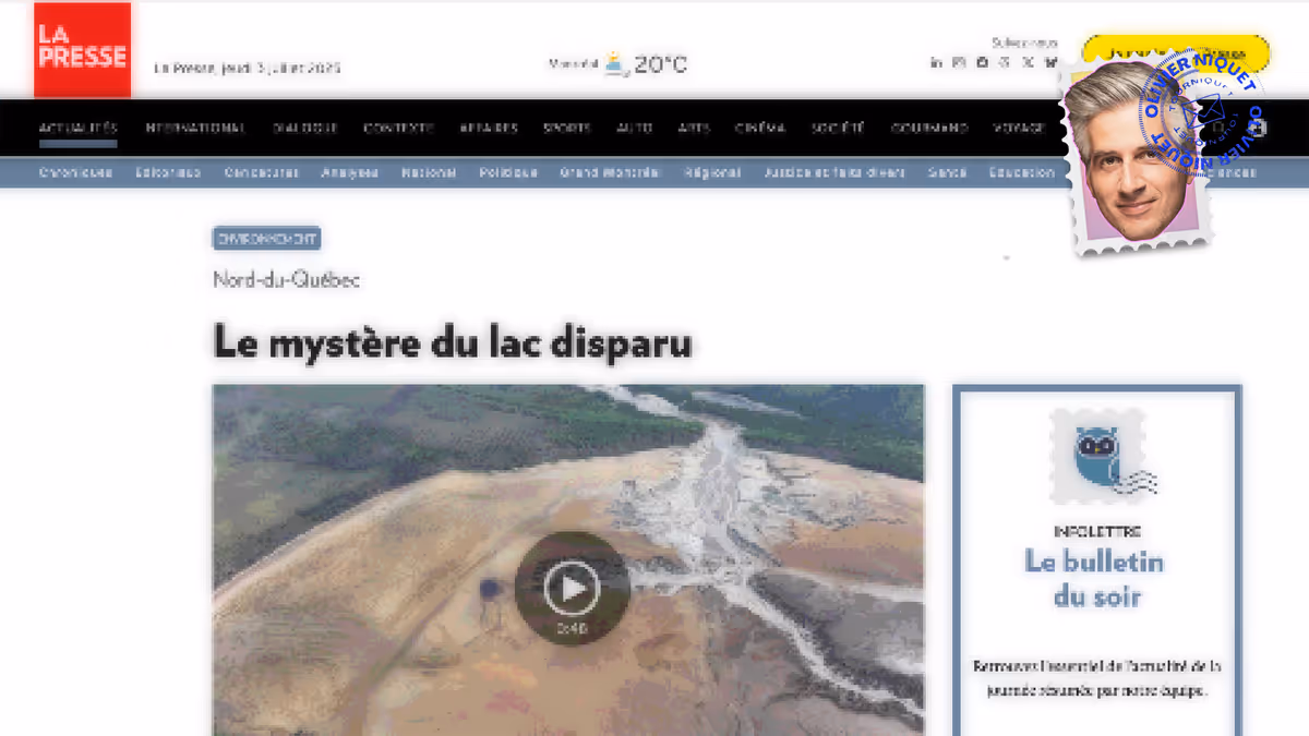 Un lac disparait dans le nord du Québec Image principale