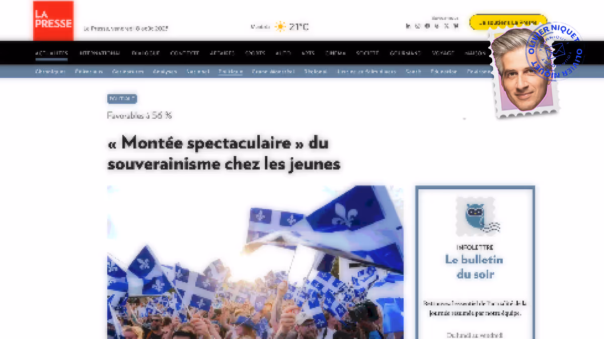 La souveraineté du Québec à 44% selon un sondage CROP Image principale