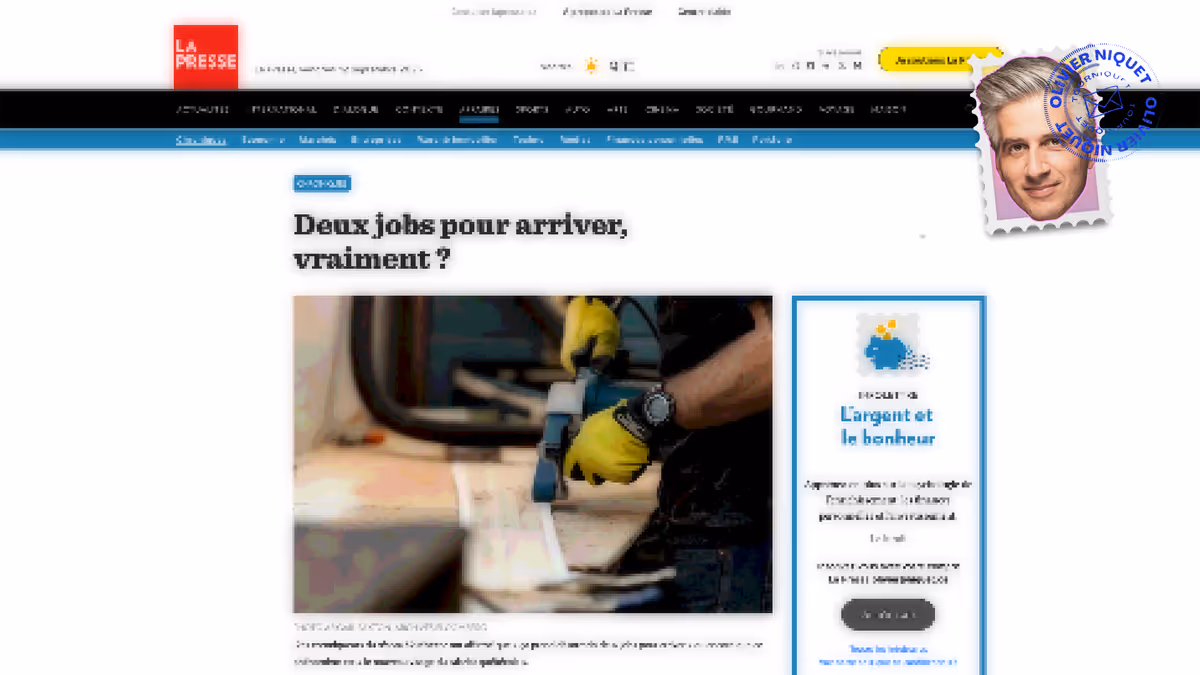 Non, il ne faut pas plus avoir deux jobs qu’avant Image principale