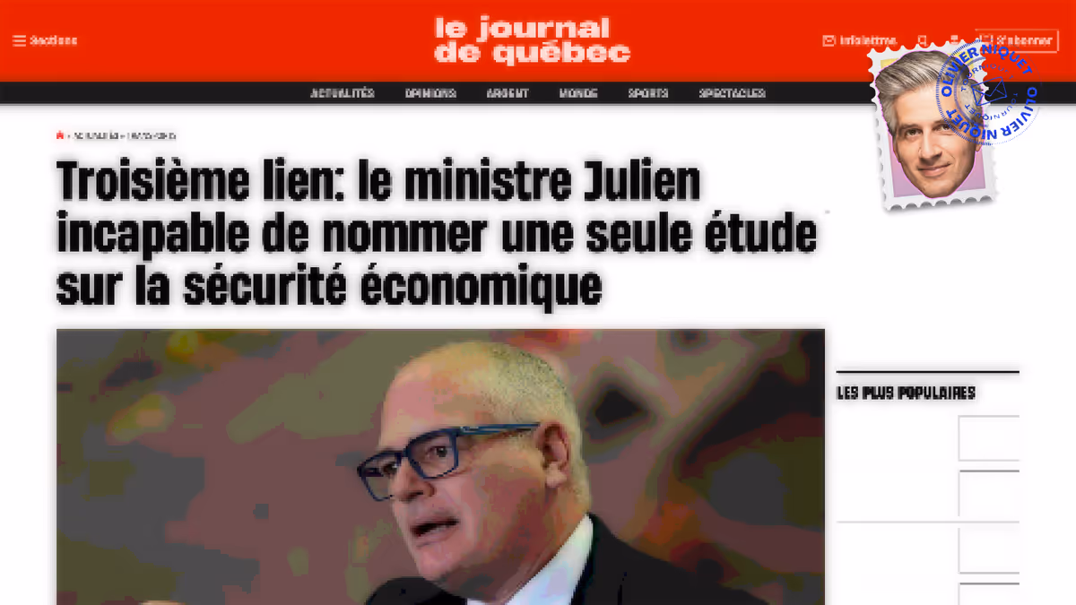 Aucune étude sur la sécurité économique liée au 3e lien? Image principale