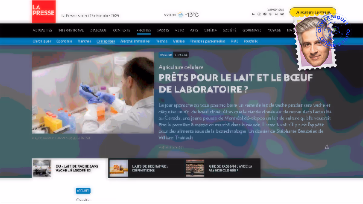 À quand un verre de faux lait de vache? Image principale