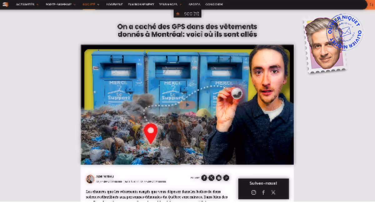 Où vont les vêtements déposés dans les boîtes de dons? Image principale