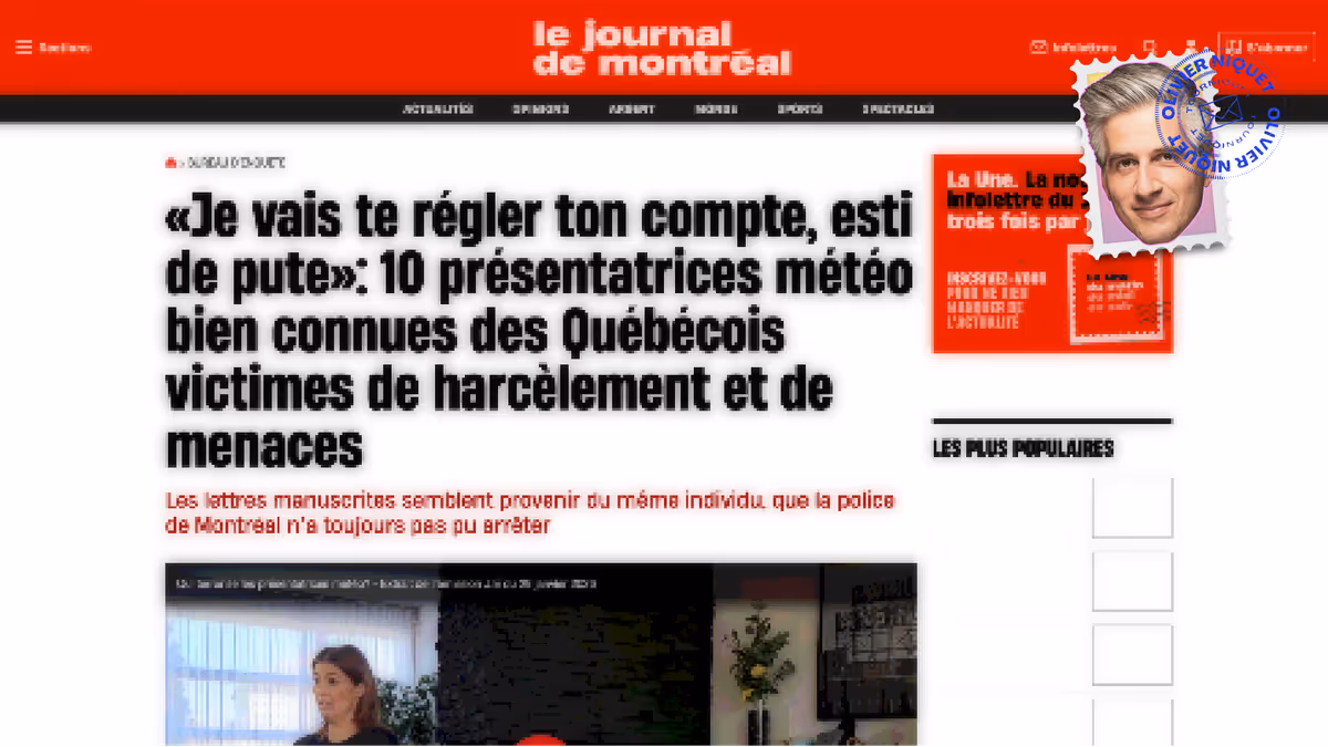 Dix présentatrices météo harcelées par une même personne Image principale