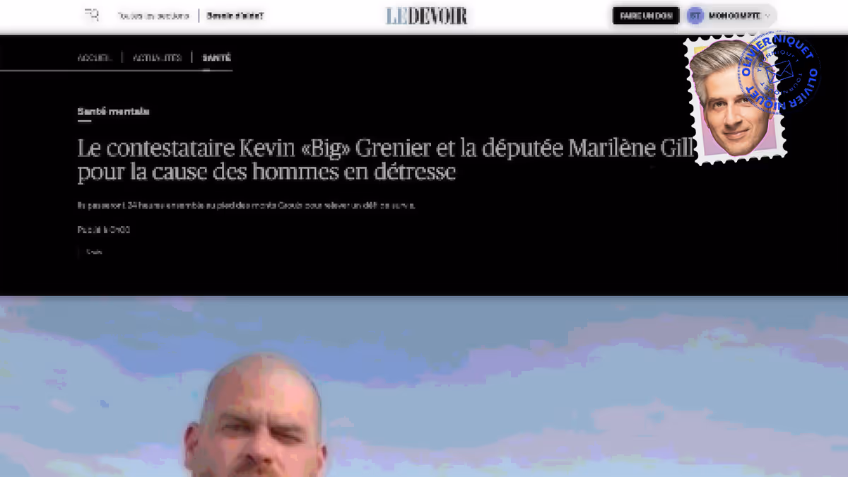 Kevin Big Grenier et une députée du Bloc dans le bois Image principale