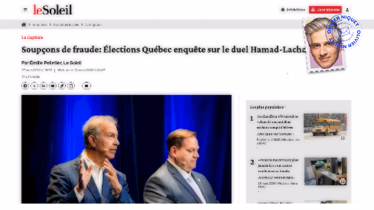 Élection Québec enquête sur Hamad et Lachance Image principale