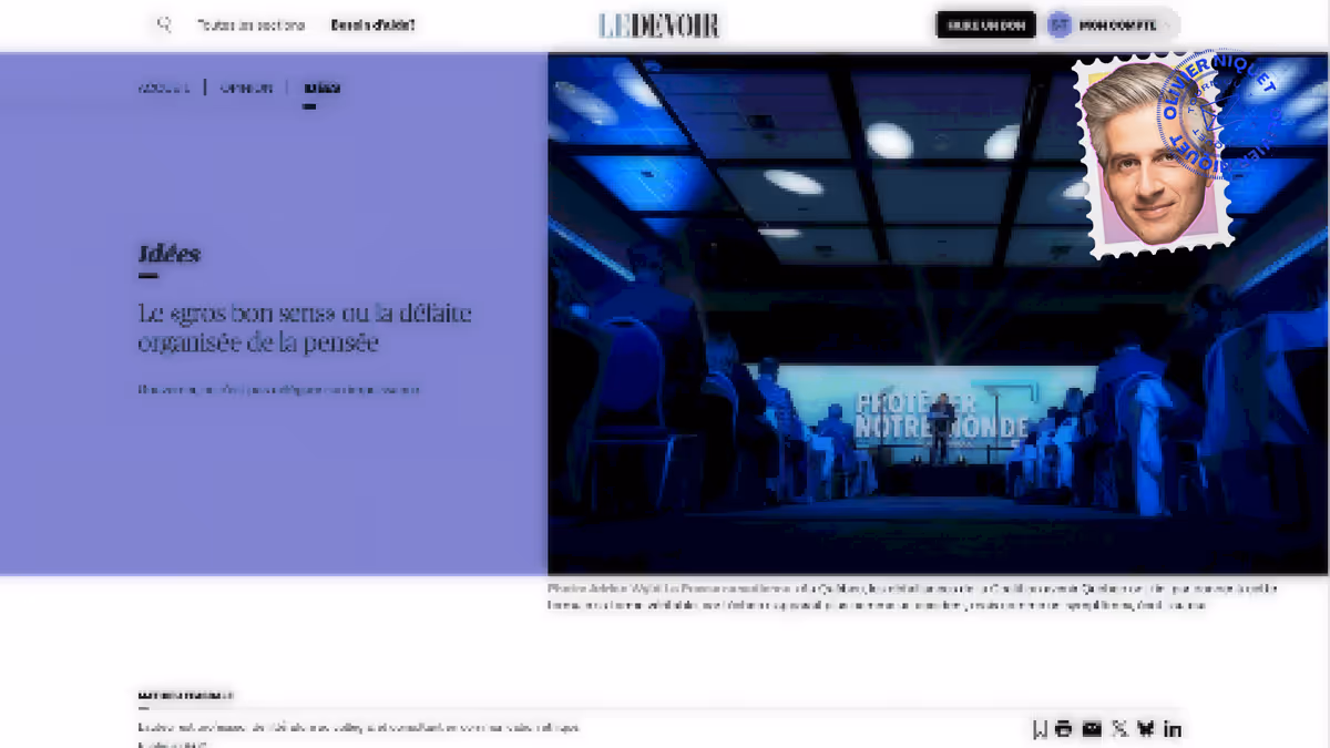 Le gros bon sens: défaite de la pensée Image principale