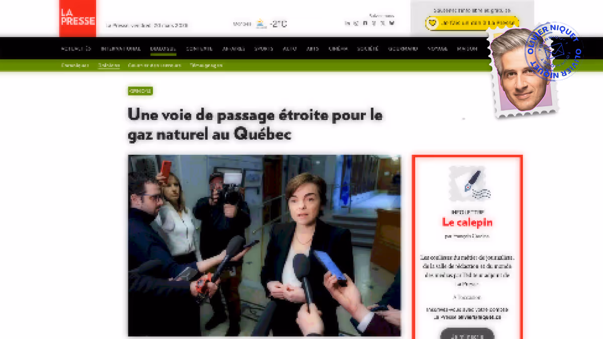 Gaz naturel: pas un projet réaliste Image principale