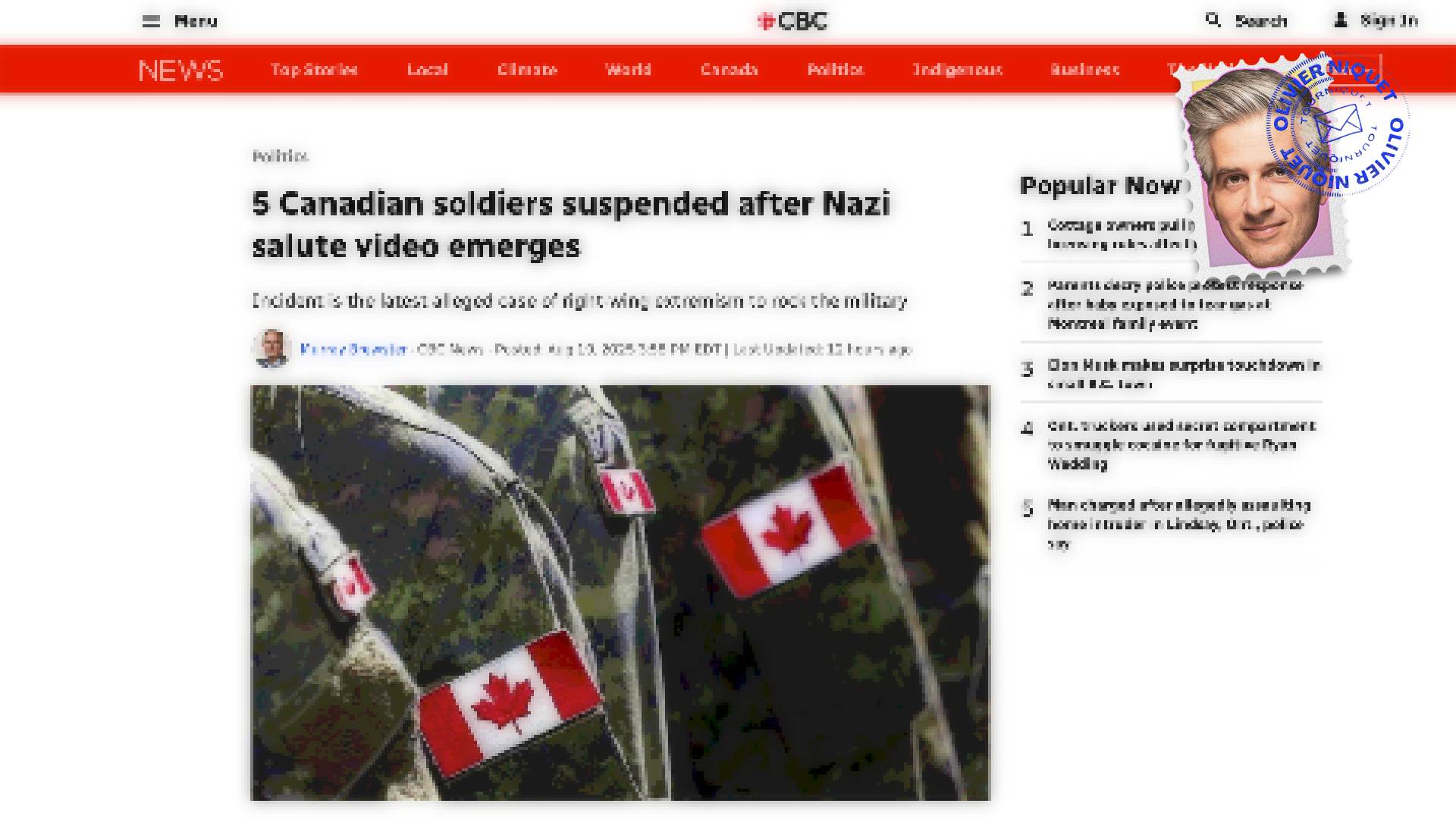 5 soldats suspendus pour un salut nazi Post feature image