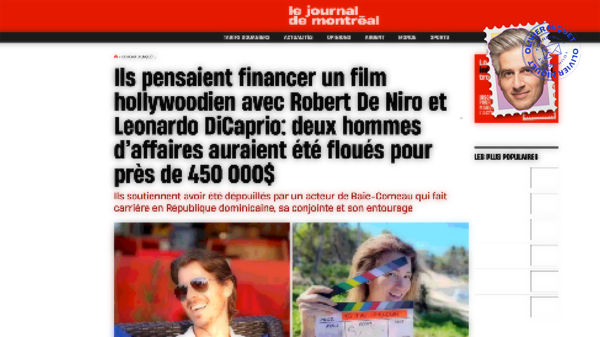 Un dominicain de Baie-Comeau aurait fraudé deux Québécois qui pensaient financer avec des cryptos un film avec Leonardo DiCaprio Post feature image