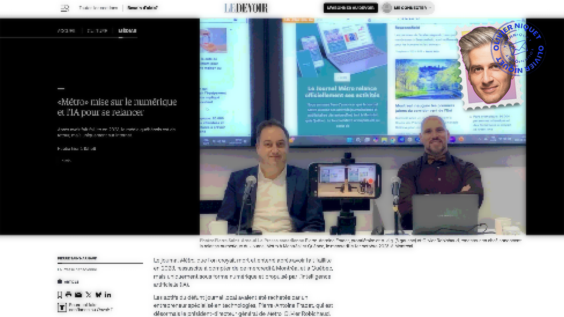 Un Journal Métro généré par l’IA Post feature image