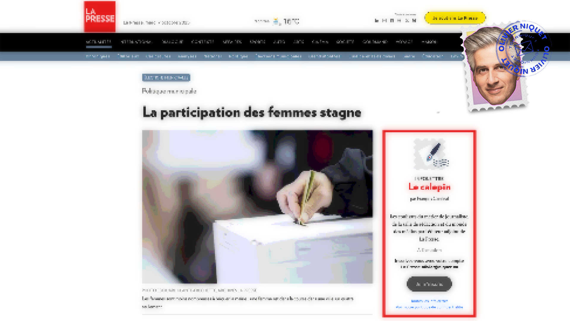 La participation des femmes en politique stagne Post feature image