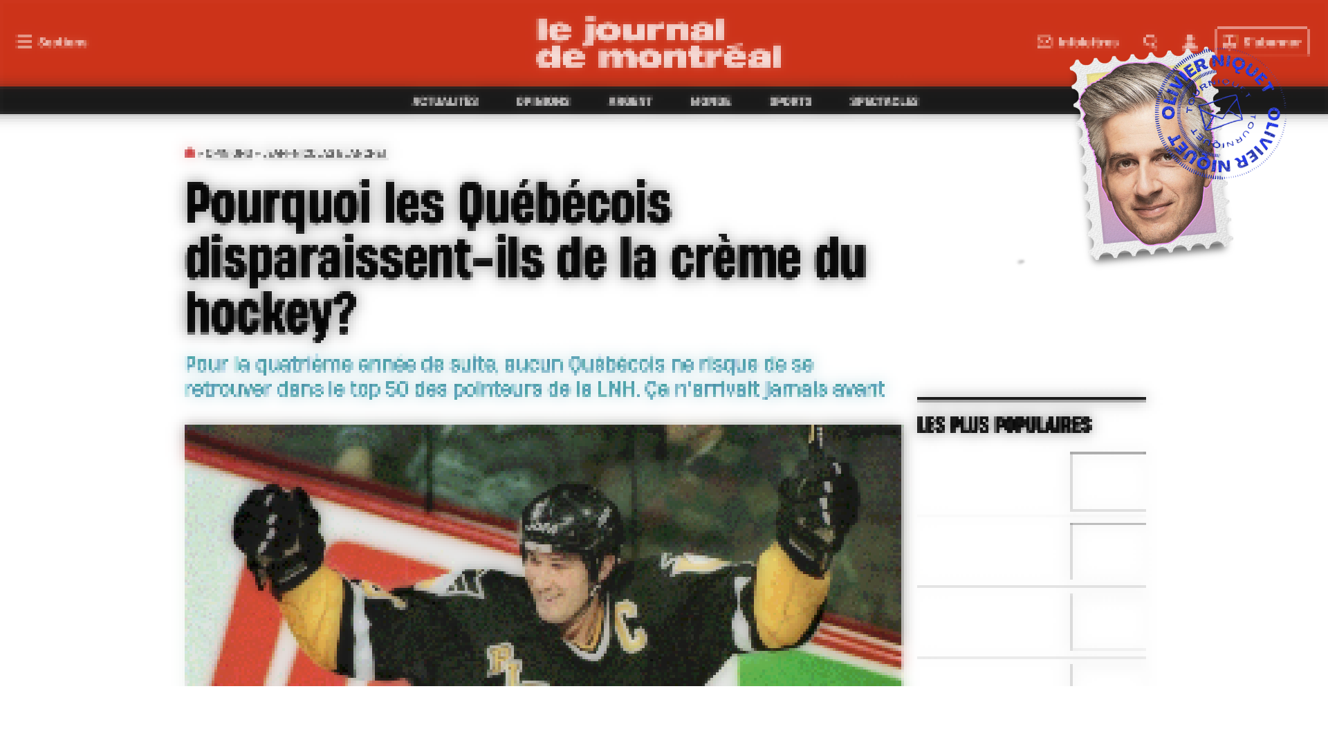 Les sources de la chute des hockeyeurs québécois Post feature image