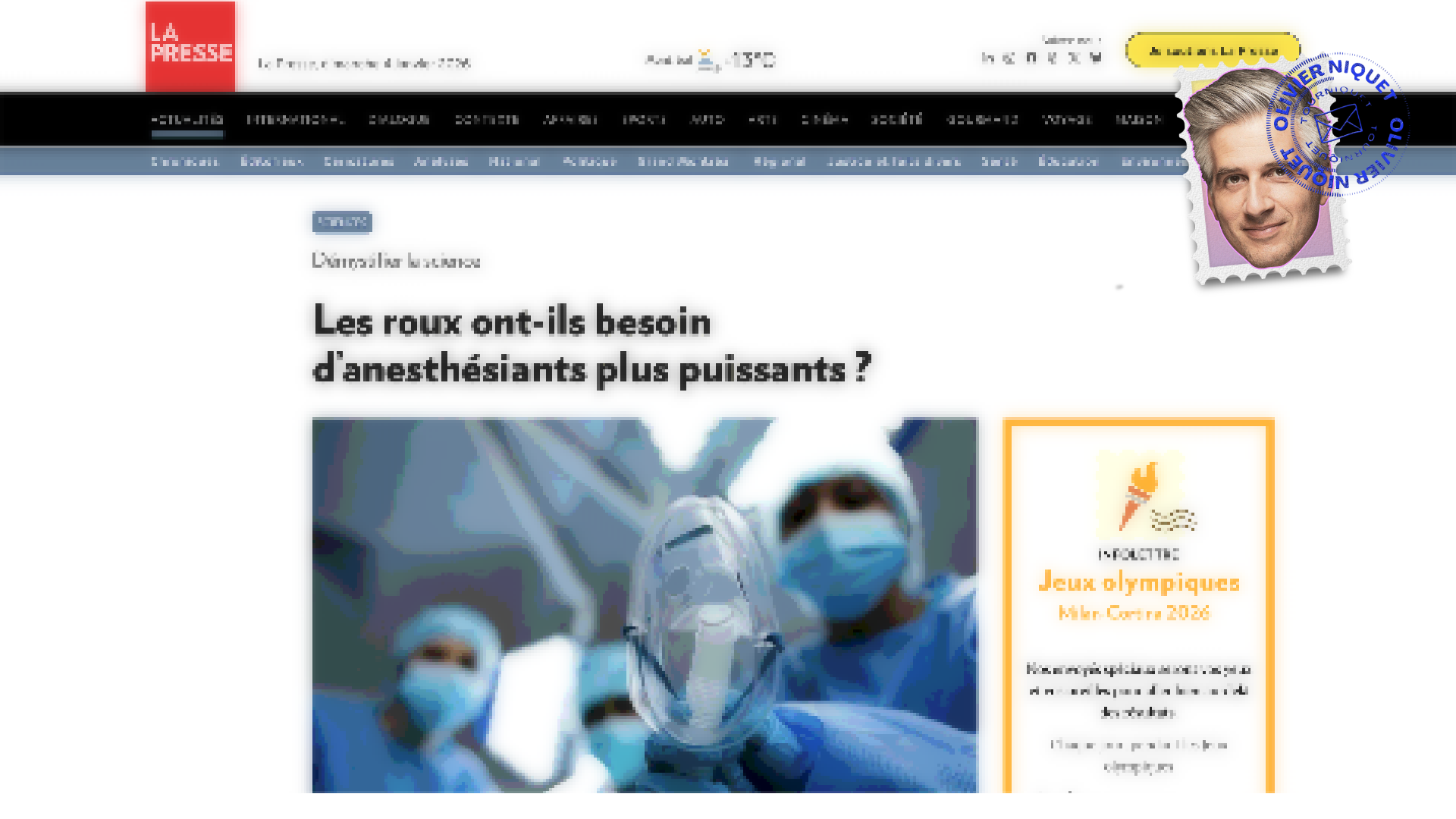 Les gens aux cheveux roux ont besoin d’anesthésiants plus puissants Post feature image