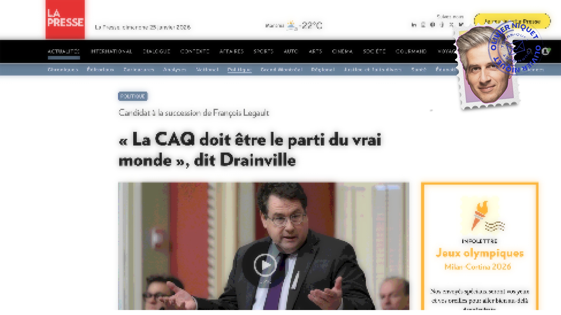 Drainville cible « le vrai monde » Post feature image