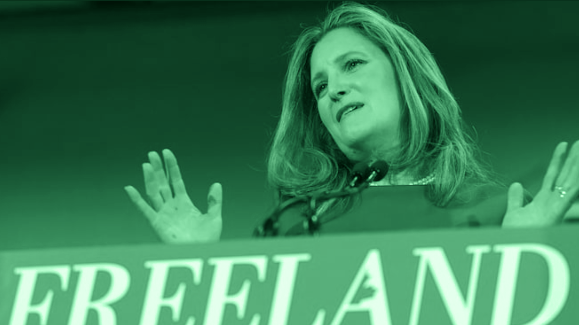 Chrystia Freeland, qui rend plus ou moins hommage à Mark Carney Post image