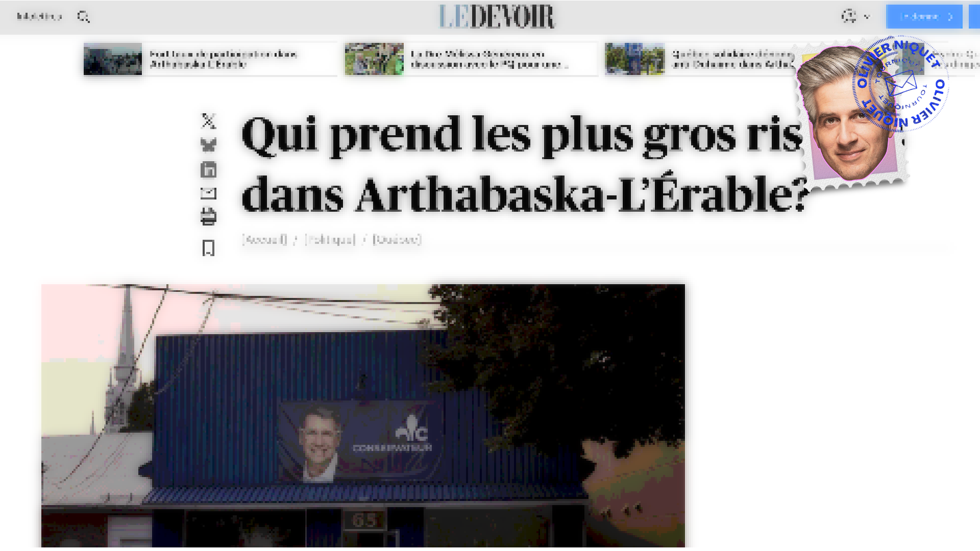 Qui a le plus à perdre dans Arthabaska? Post image