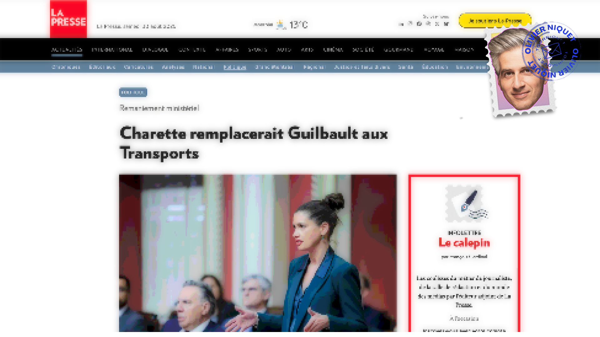 Benoît Charrette futur ministre des Transports? Post image