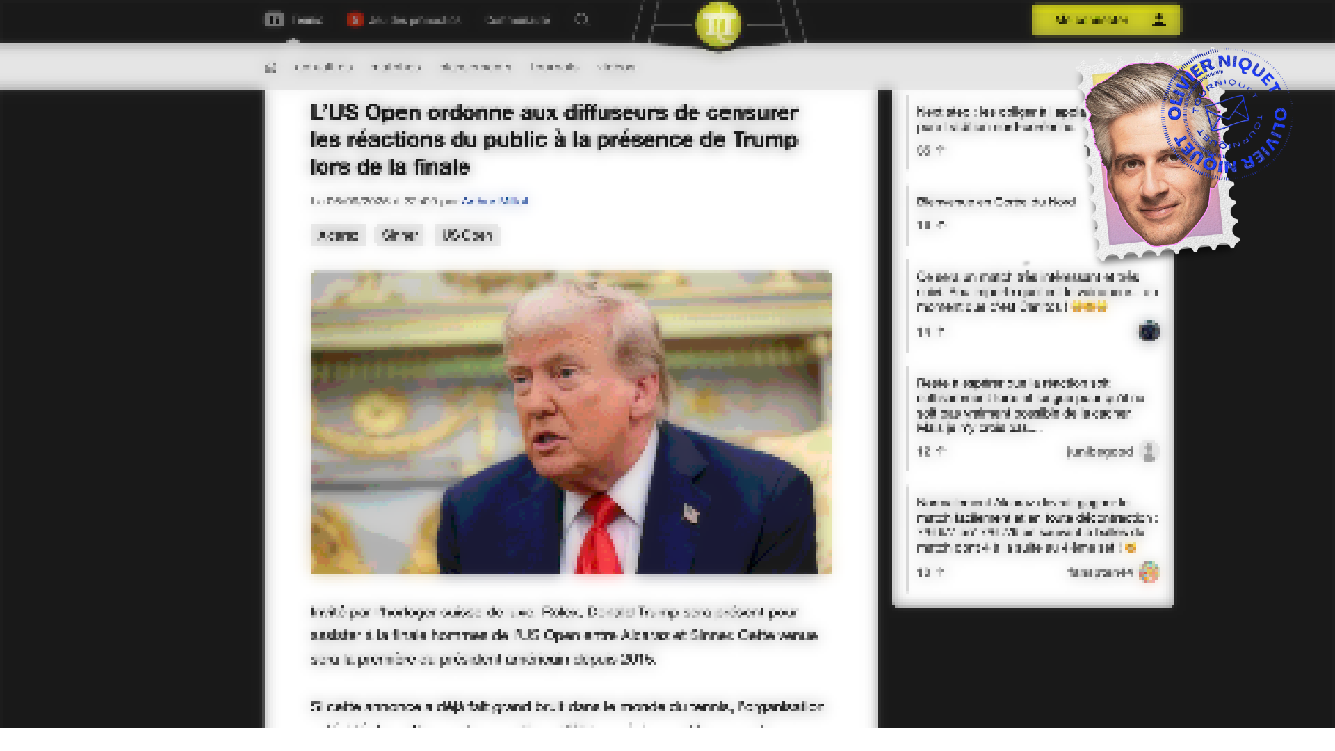 Trump veut censurer le US Open de tennis Post image