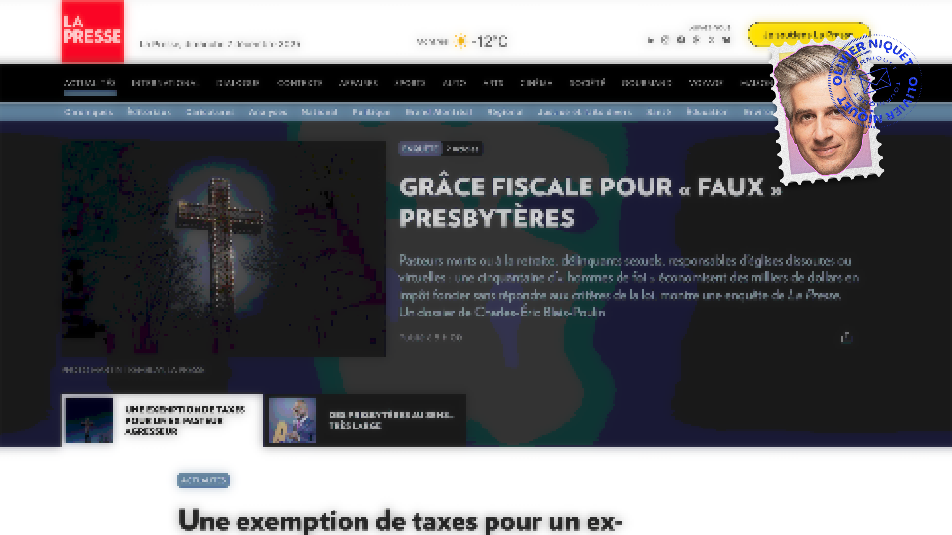 Exemptions fiscales pour des « presbytères » de cultes louches Post image