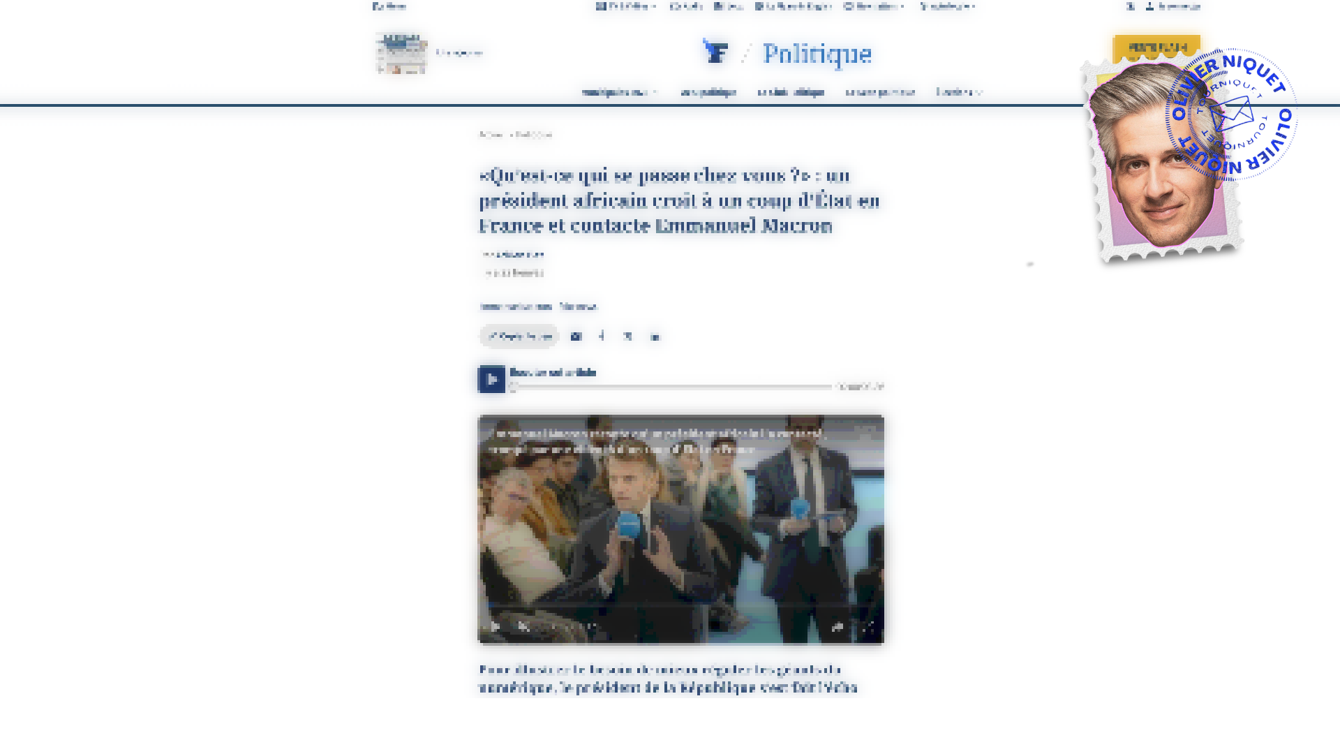 Un président africain croit à un coup d’État en France après avoir vu une fausse vidéo Post image