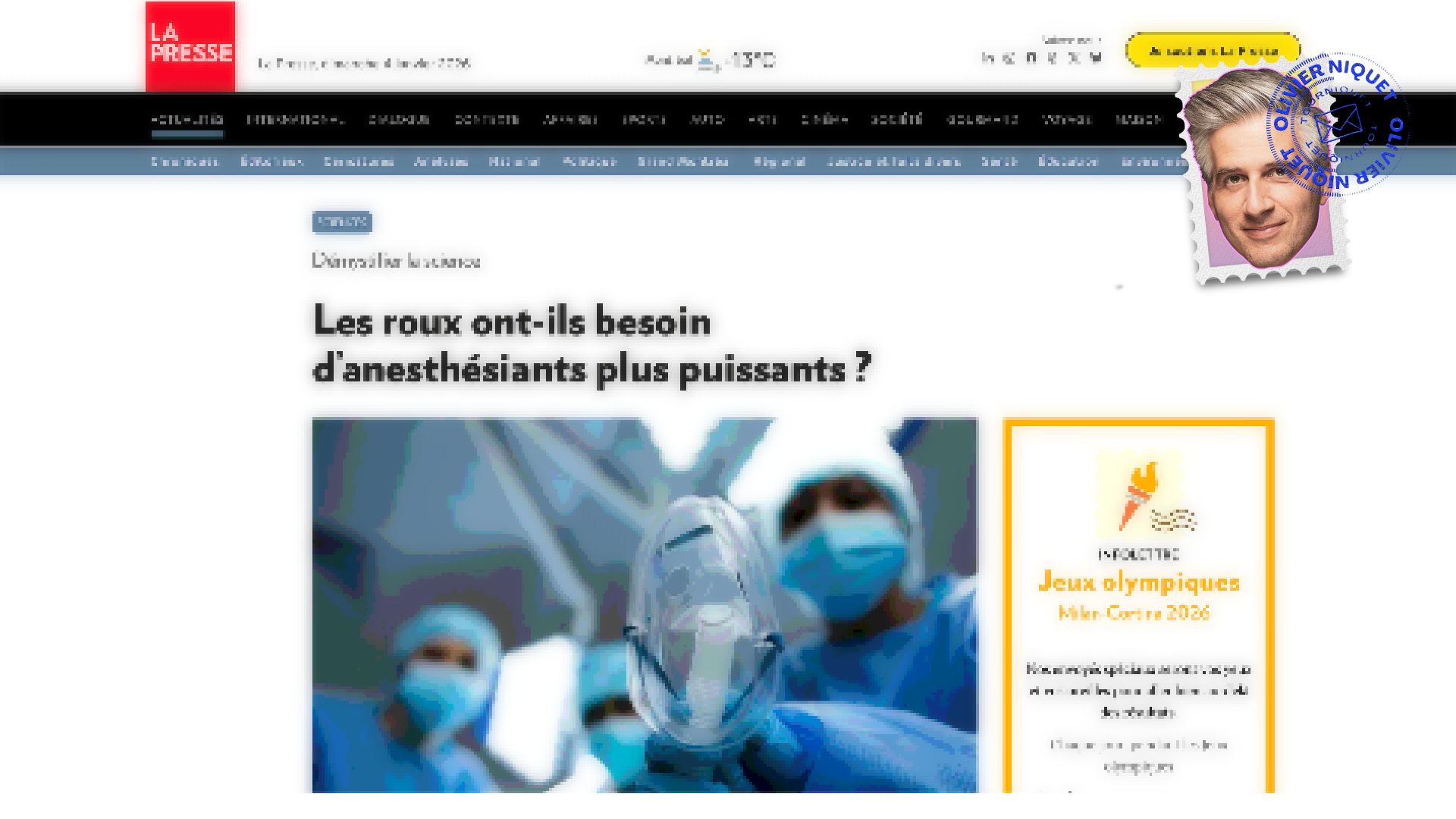 Les gens aux cheveux roux ont besoin d’anesthésiants plus puissants Post image