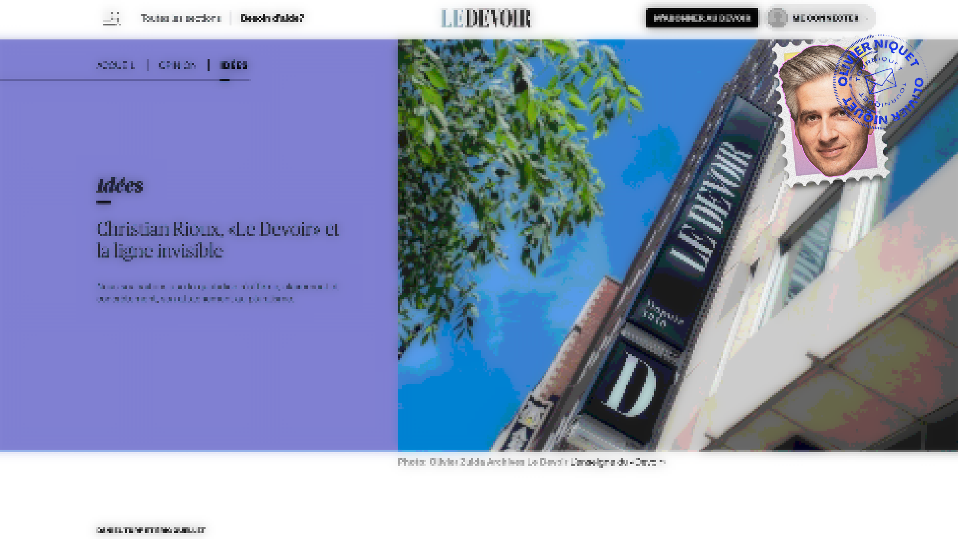 Les explications du Devoir après le divorce avec Christian Rioux Post image