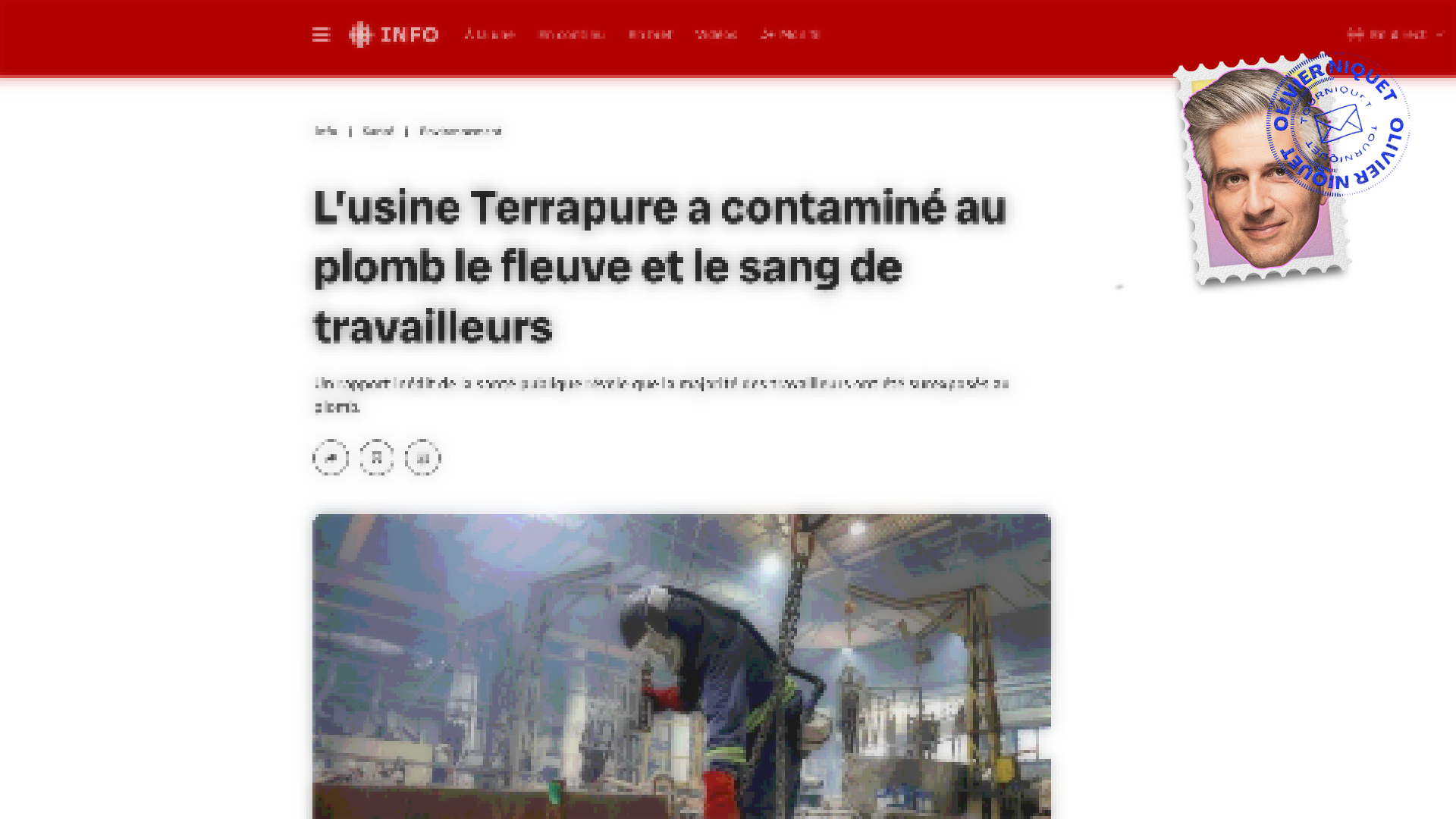 Du plomb dans le fleuve et dans le sang des employés de Terrapure Post image