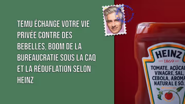 Temu échange votre vie privée contre des bebelles, boom de la bureaucratie sous la CAQ et la réduflation selon Heinz Image principale