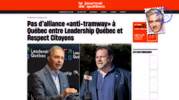 Pas d’alliance contre le tramway à Québec Image principale