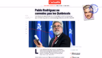 Sondage: 13% d’impressions positives pour Pablo Rodriguez Image principale