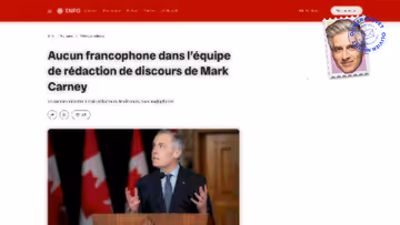 L’équipe de rédaction de discours de Mark Carney ne parle pas français Image principale