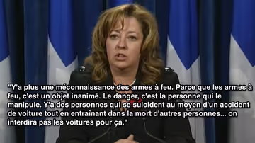 Sylvie Roy, contre le registre des armes à feu Image principale
